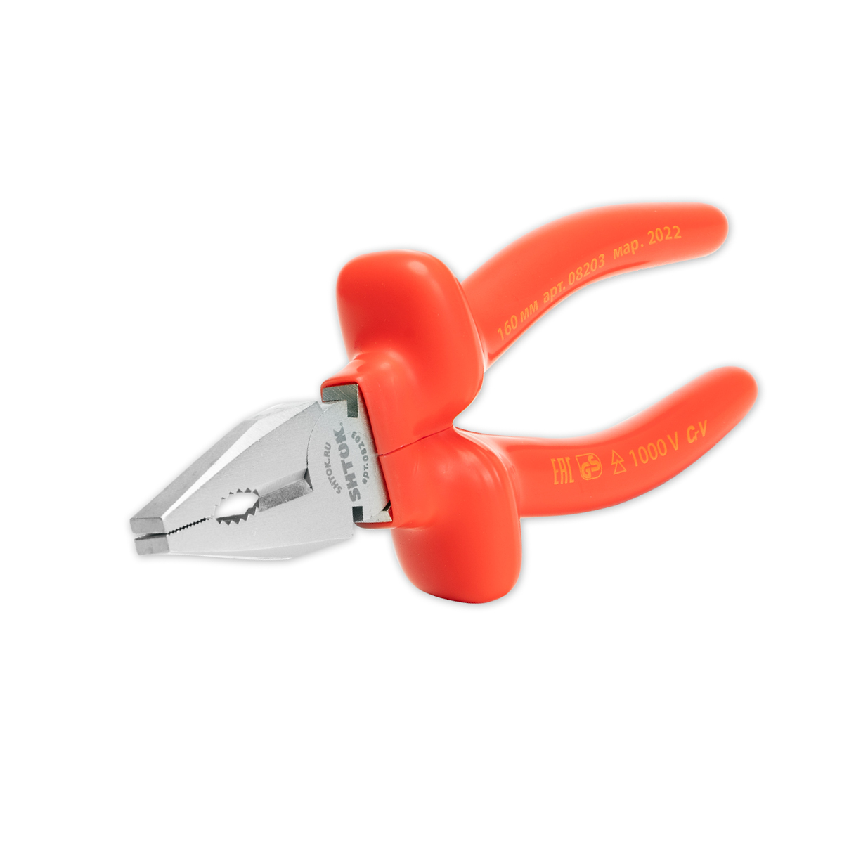 картинка Пассатижи диэлектрические 1000В 160 мм, SHTOK. 08203 от интернет-магазина ТД Макс-Электро купить в Кемерово по ценам завода