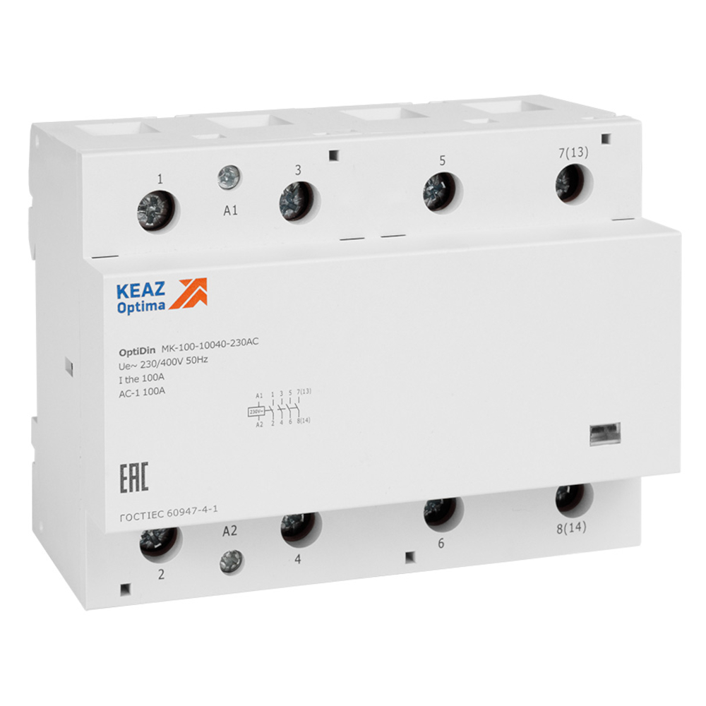 картинка Контактор модульный OptiDin MK-100-8031-48AC от интернет-магазина ТД Макс-Электро купить в Кемерово по ценам завода