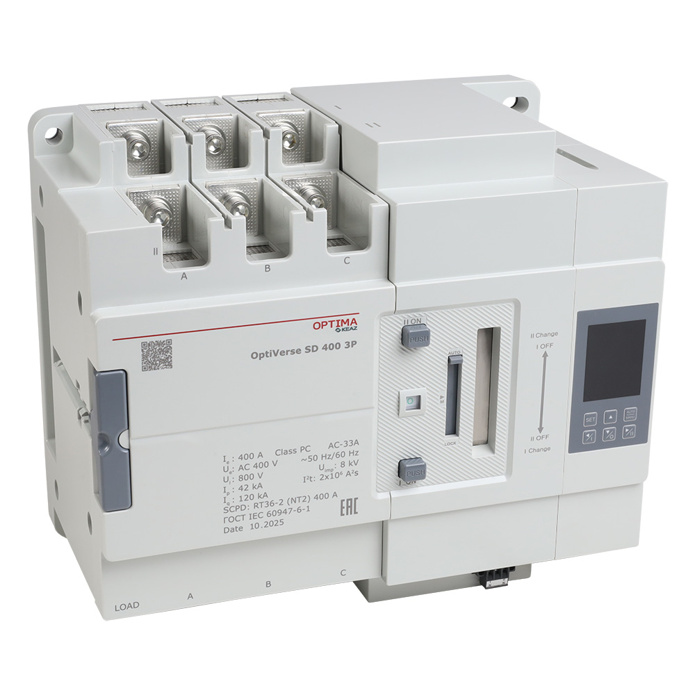 картинка Устройство автоматического ввода резерва OptiVerse SD 400 4P от интернет-магазина ТД Макс-Электро купить в Кемерово по ценам завода