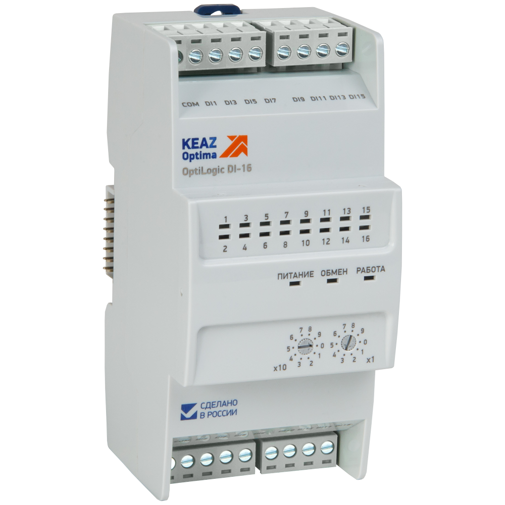 картинка Модуль дискретного ввода OptiLogic L-DI-16 от интернет-магазина ТД Макс-Электро купить в Кемерово по ценам завода