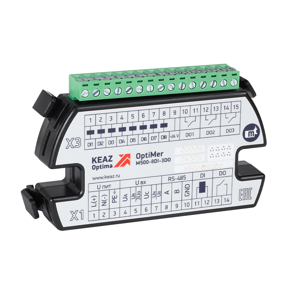 картинка Модуль расширения OptiMer-M500-8DI-3DO от интернет-магазина ТД Макс-Электро купить в Кемерово по ценам завода