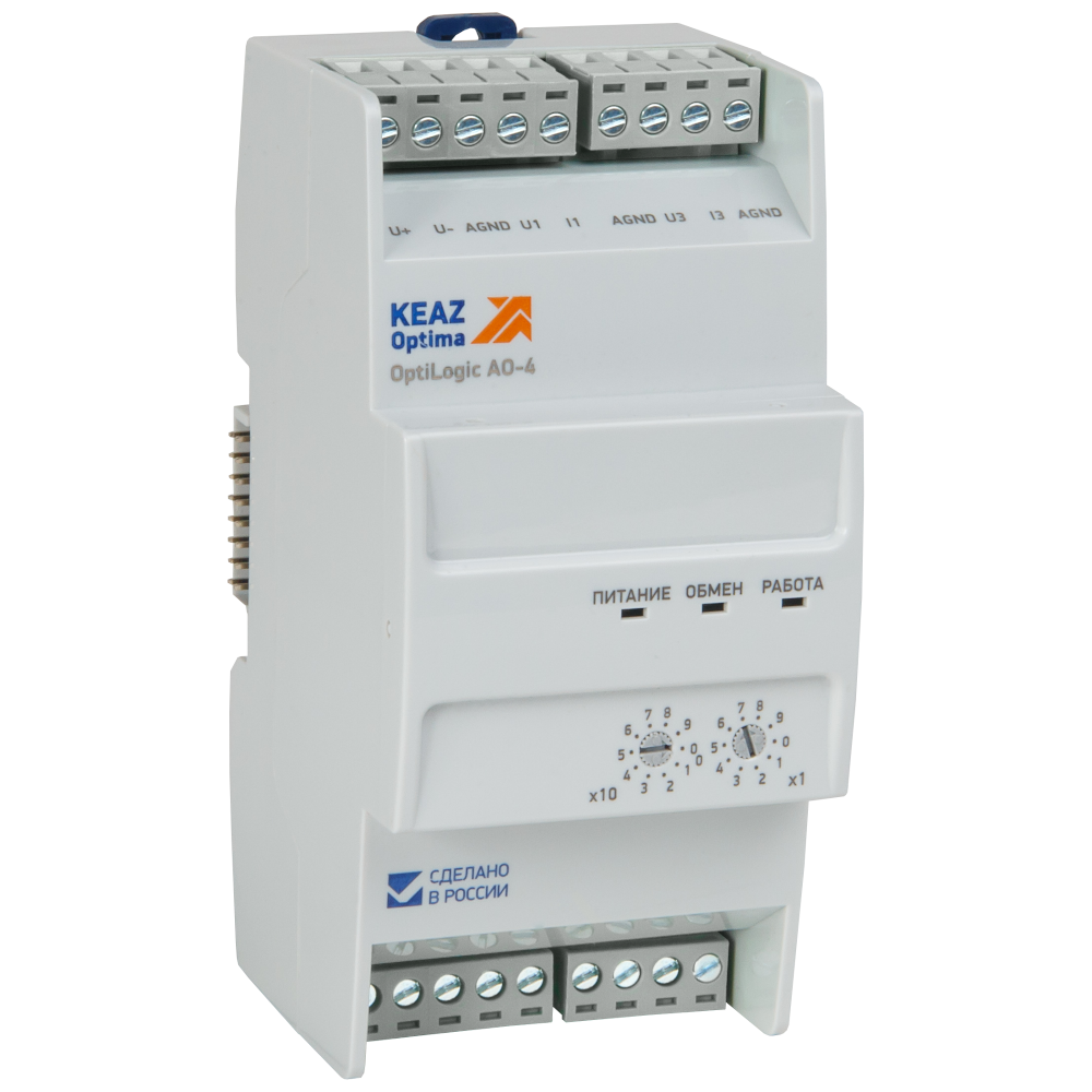 картинка Модуль аналогового вывода OptiLogic L-AO-4 от интернет-магазина ТД Макс-Электро купить в Кемерово по ценам завода