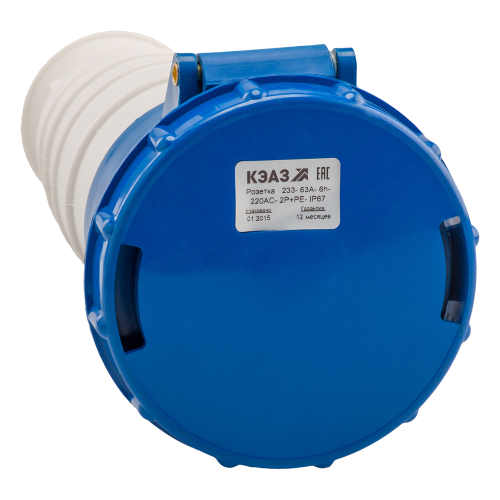 картинка Розетка кабельная 233-63А-6h-220AC-2P+PE-IP67 от интернет-магазина ТД Макс-Электро купить в Кемерово по ценам завода