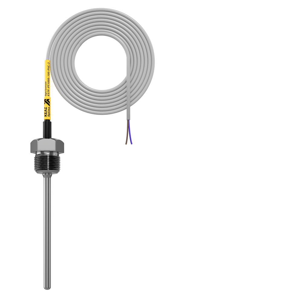 картинка Датчик температуры погружной OptiSensor ESTF-PT1000-100-PVC-2 от интернет-магазина ТД Макс-Электро купить в Кемерово по ценам завода