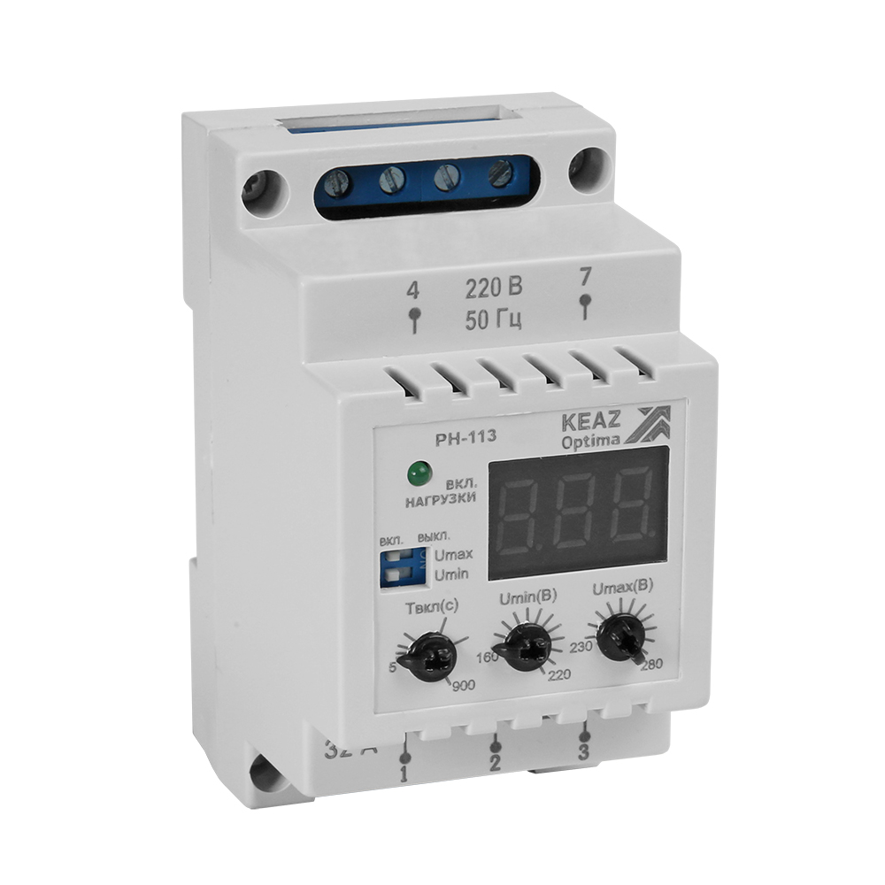 картинка Реле напряжения OptiDin РН-113-УХЛ3.1 от интернет-магазина ТД Макс-Электро купить в Кемерово по ценам завода