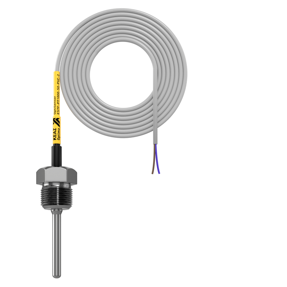 картинка Датчик температуры погружной OptiSensor ESTF-PT1000-50-PVC-2 от интернет-магазина ТД Макс-Электро купить в Кемерово по ценам завода